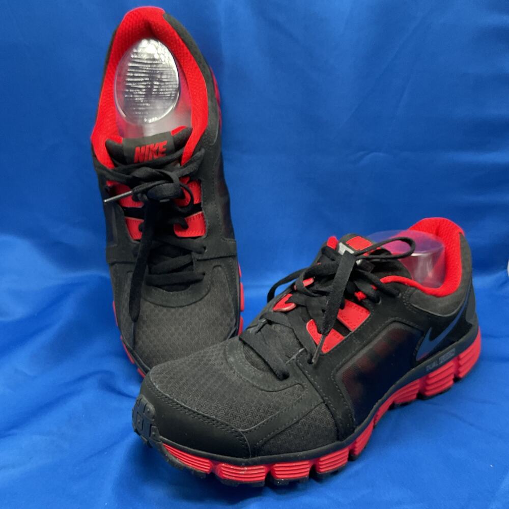 Nike Dual Fusion Running Shoe 454242-004 Black And Red Mens 11